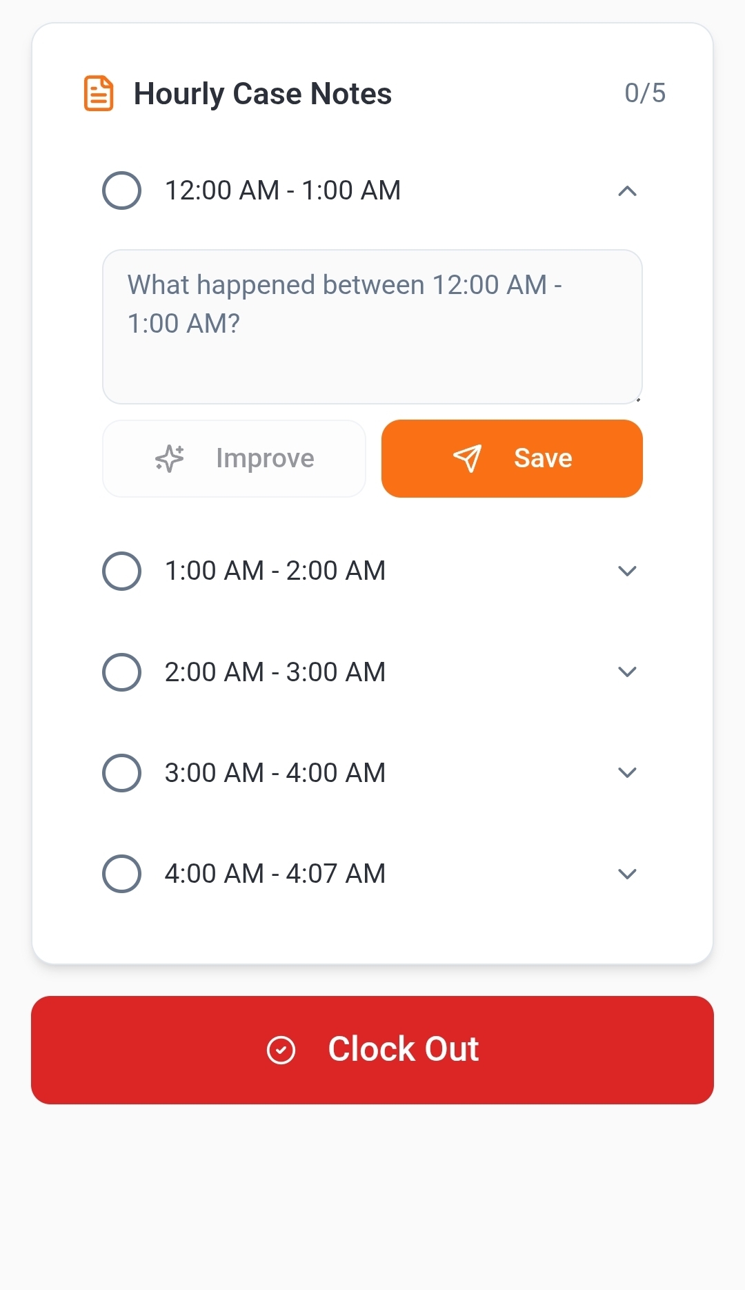RosterRoo Hourly Case Notes